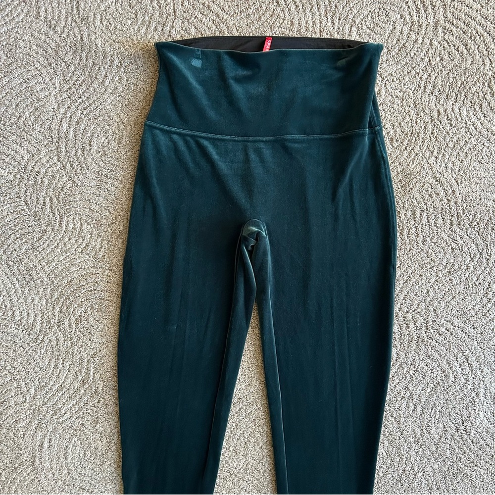 NWOT Spanx Velvet Tummy Control Malachite Green Leggings Pants size 2X. - Picture 5 of 11